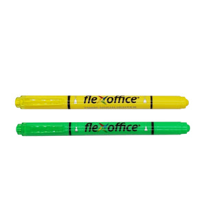 Grabbit Flexoffice Dual Tip Highlighters | Green & Yellow