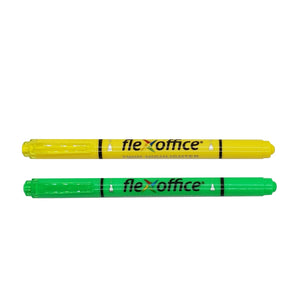 Grabbit Flexoffice Dual Tip Highlighters | Green & Yellow