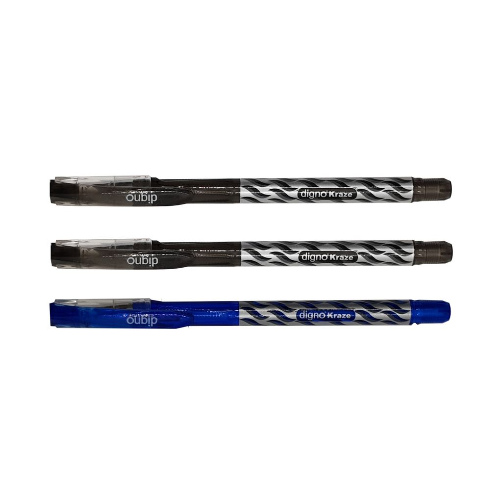 Grabbit Digno Kraze | 0.7mm Needle Tip Pen - Black, Blue