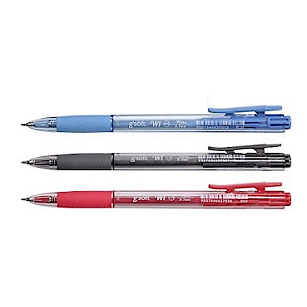 G'Soft W1 Retractable Semi Gel Ball Pen | 0.7mm