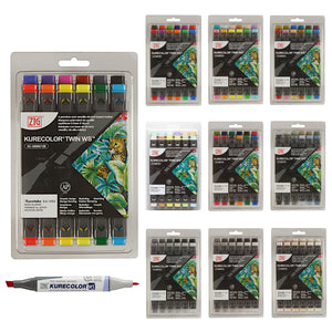 ZIG Kuretake Kurecolor Twin WS Marker - Set of 12 Pens