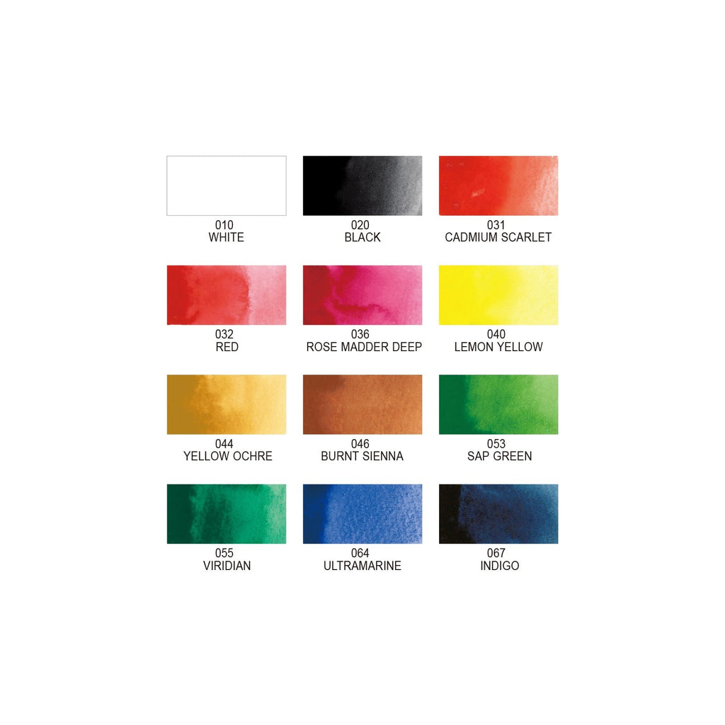 Zig Kuretake Gansai Tambi Watercolour | 12 Colour Set