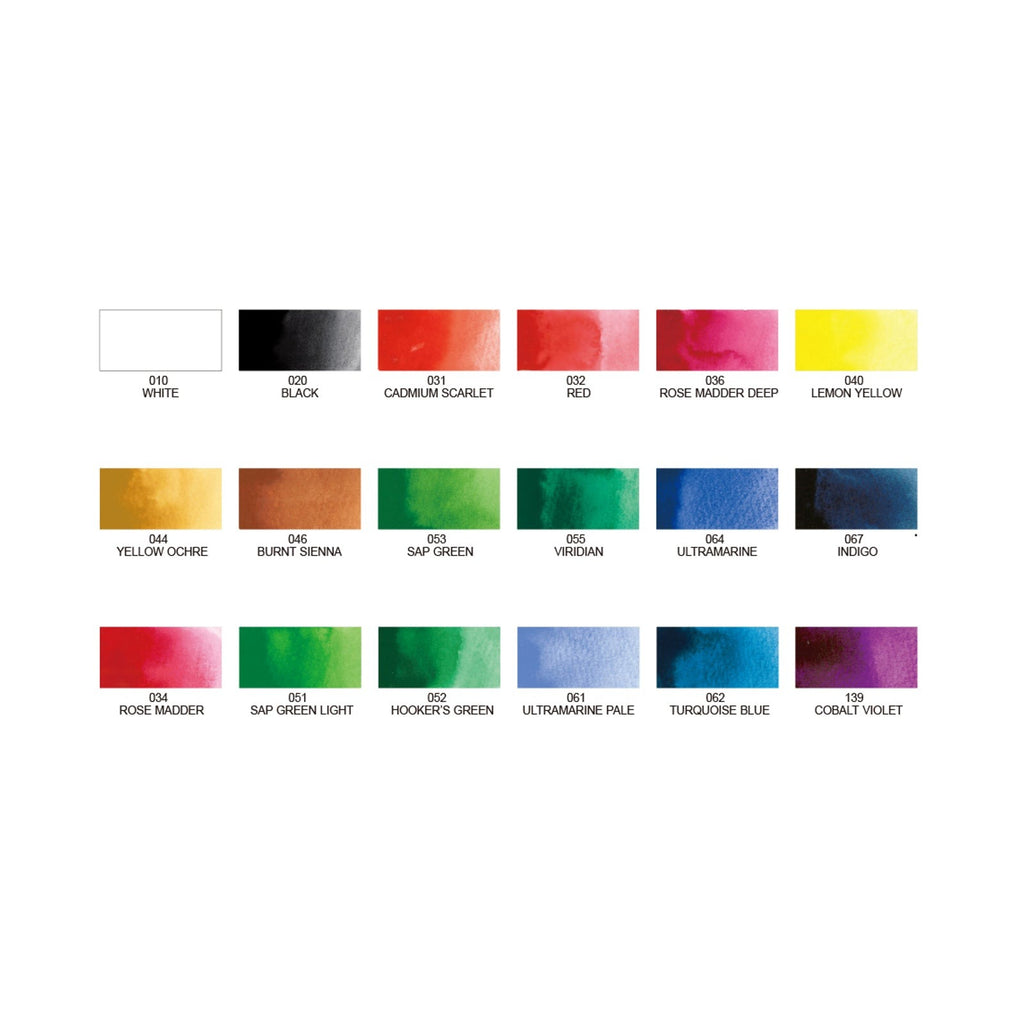 Zig Kuretake Gansai Tambi Watercolour | 18 Colour Set