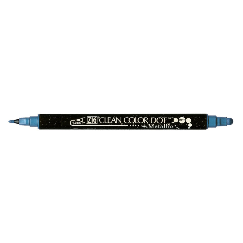 Kuretake Zig Clean Colour Dot Pen - Metallic Blue (#125)