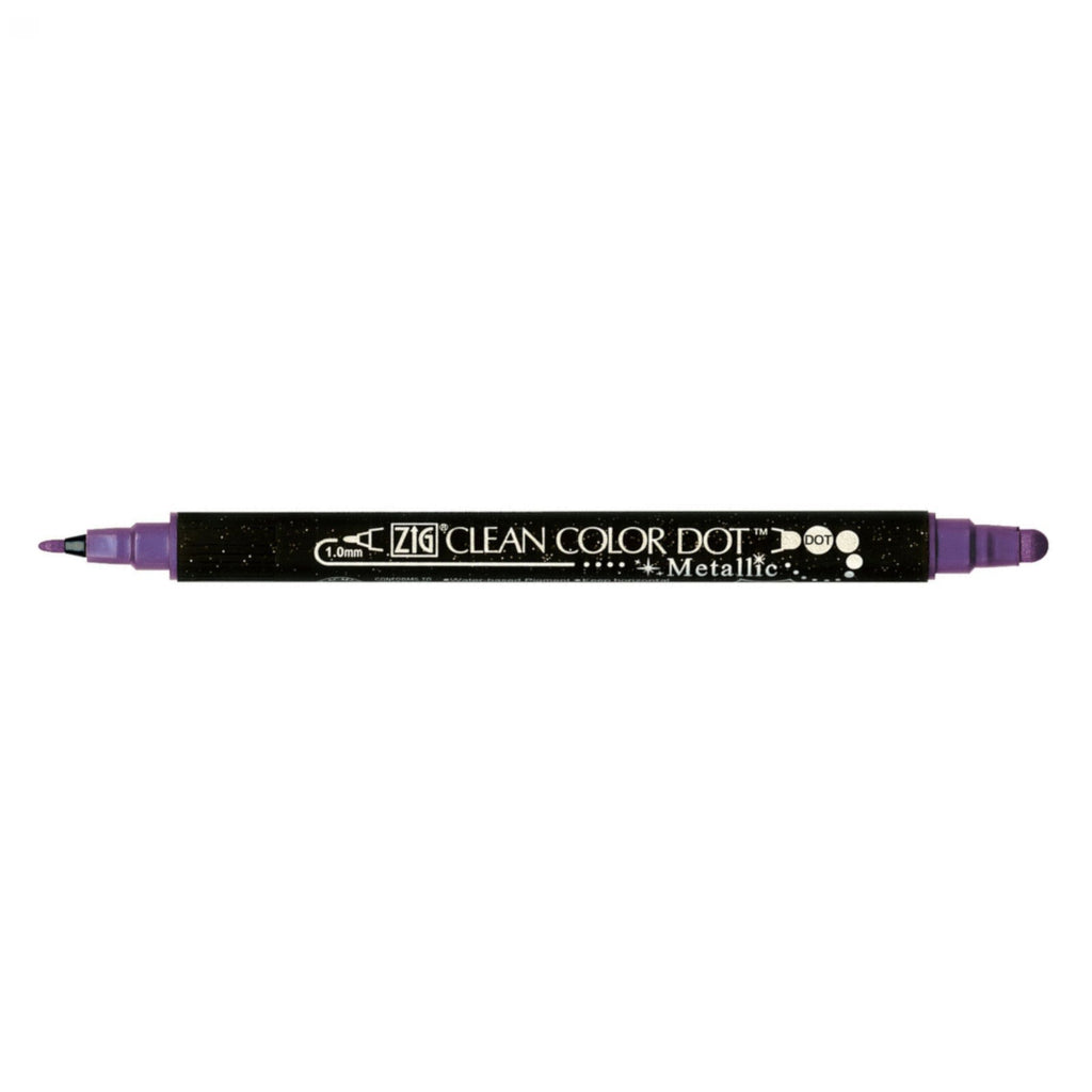Kuretake Zig Clean Colour Dot Pen - Metallic Violet (#124)