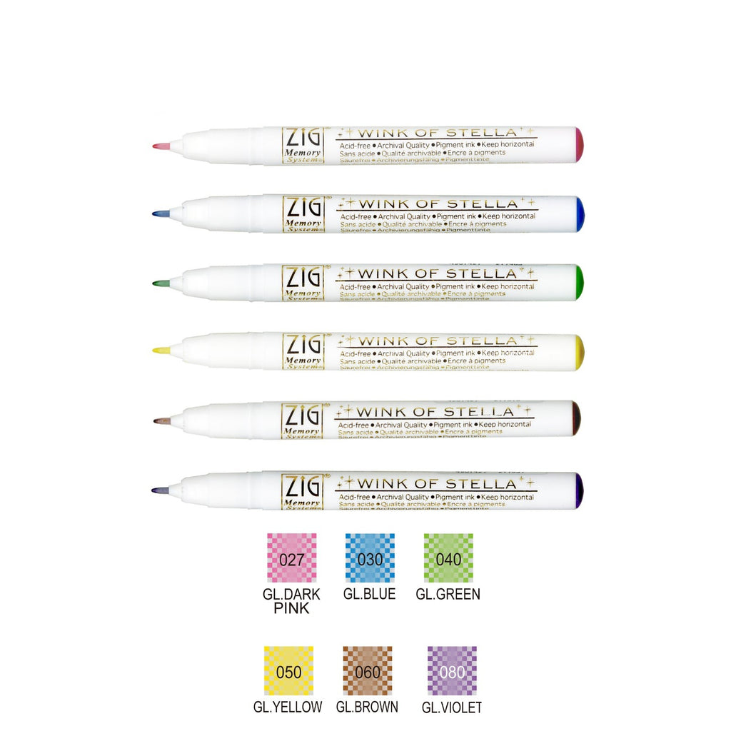 Zig Kuretake Memory System | Wink of Stella - Pack of 6 Pens