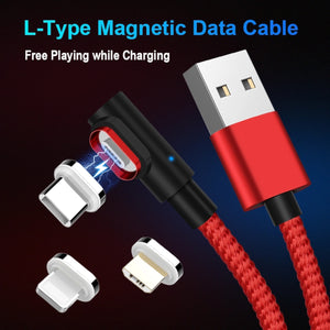 Fast Charging Magnetic Charging & Data Cable | L-Shape