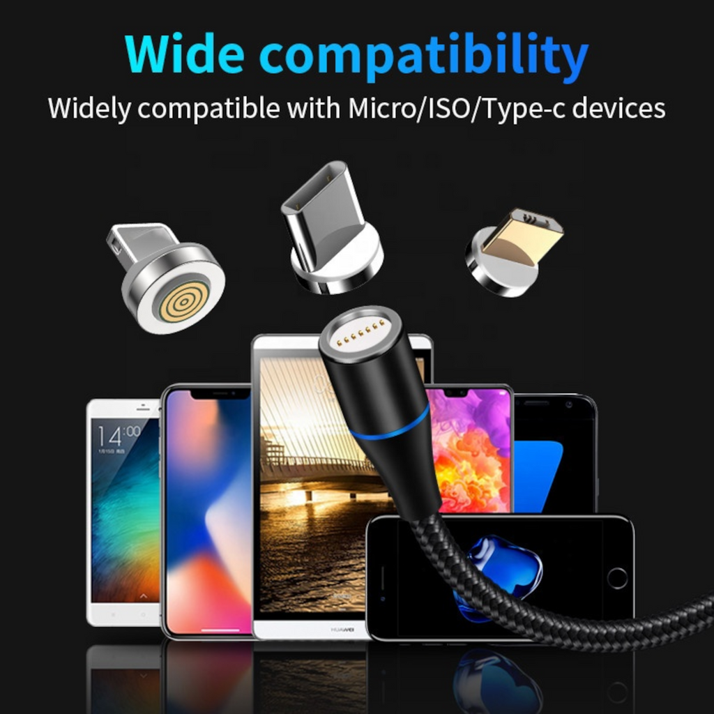 Fast Charging Magnetic Charging & Data Cable |  Round Shape