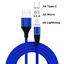 Fast Charging Magnetic Charging & Data Cable |  Round Shape - Blue