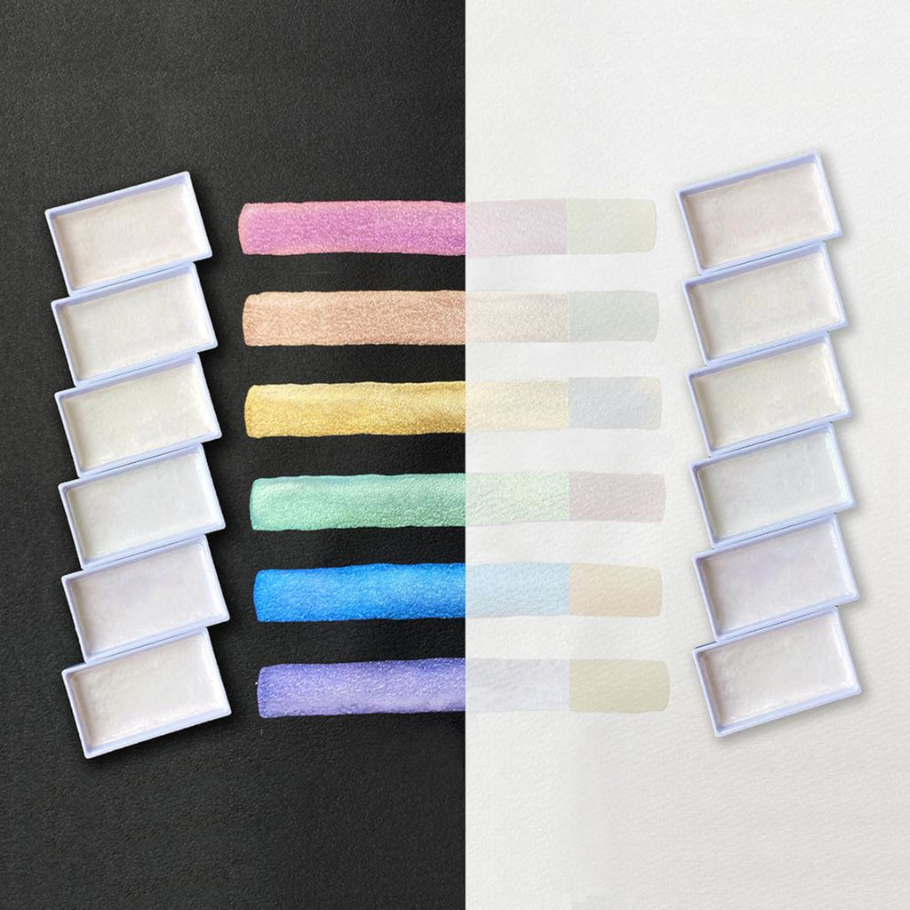 Kuretake Gansai Tambi 6 Colours Set - Opal Colours