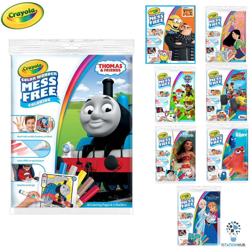 NEW!! Crayola Colour Wonder - 18 pages + 5 Colour Wonder Markers