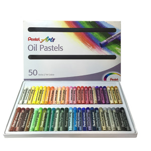 Pentel Arts Oil Pastels | Set of 50 Colour Sticks