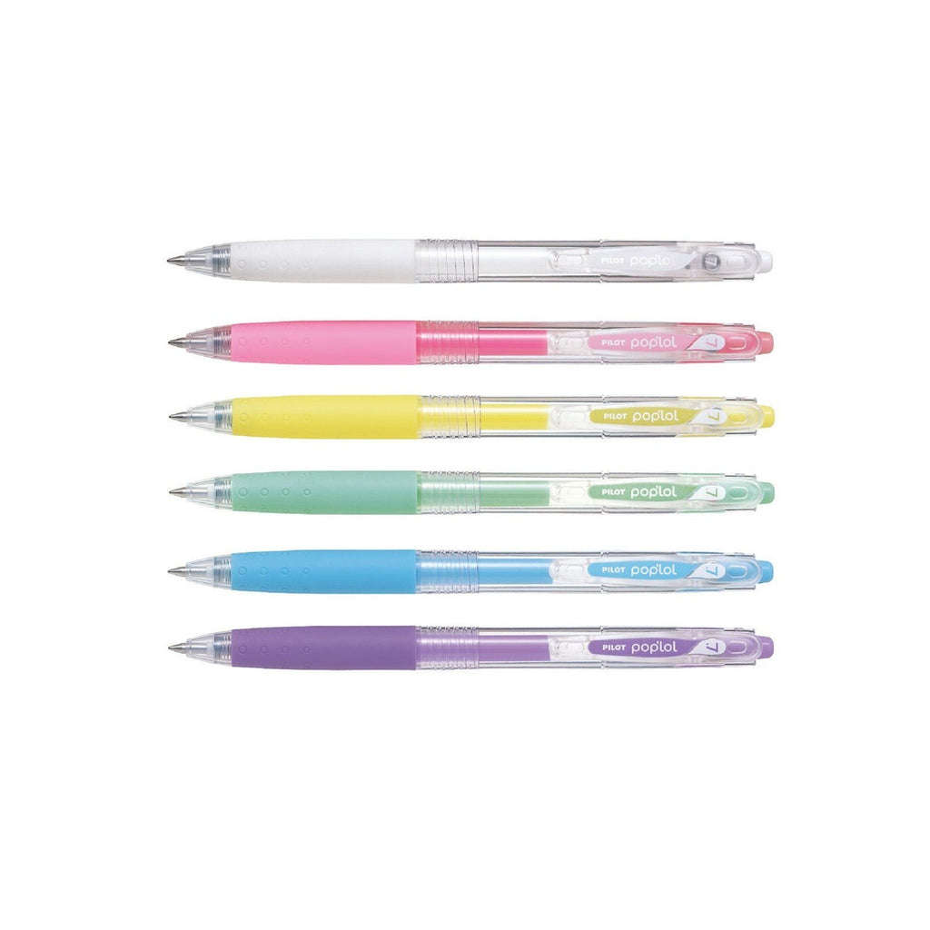 Pilot Pop'lol Pastel Colour Gel Ink 0.7mm | Pack of 6 Pens