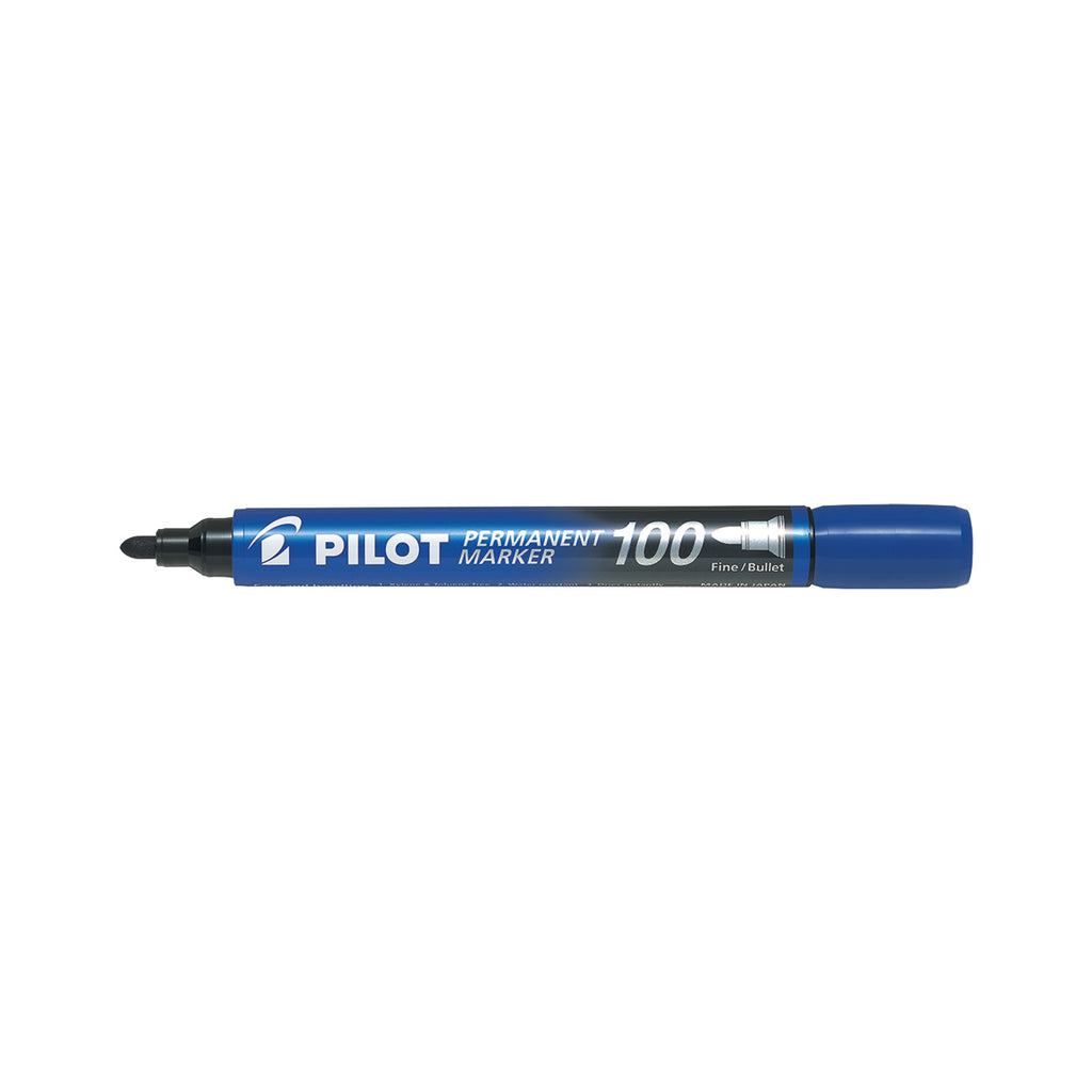 Pilot Permanent Marker Pen 100 | Fine/Bullet - Blue
