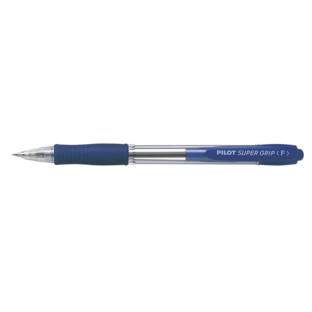 Pilot Super Grip Retractable Ball Point Pen | Fine 0.7mm - Blue