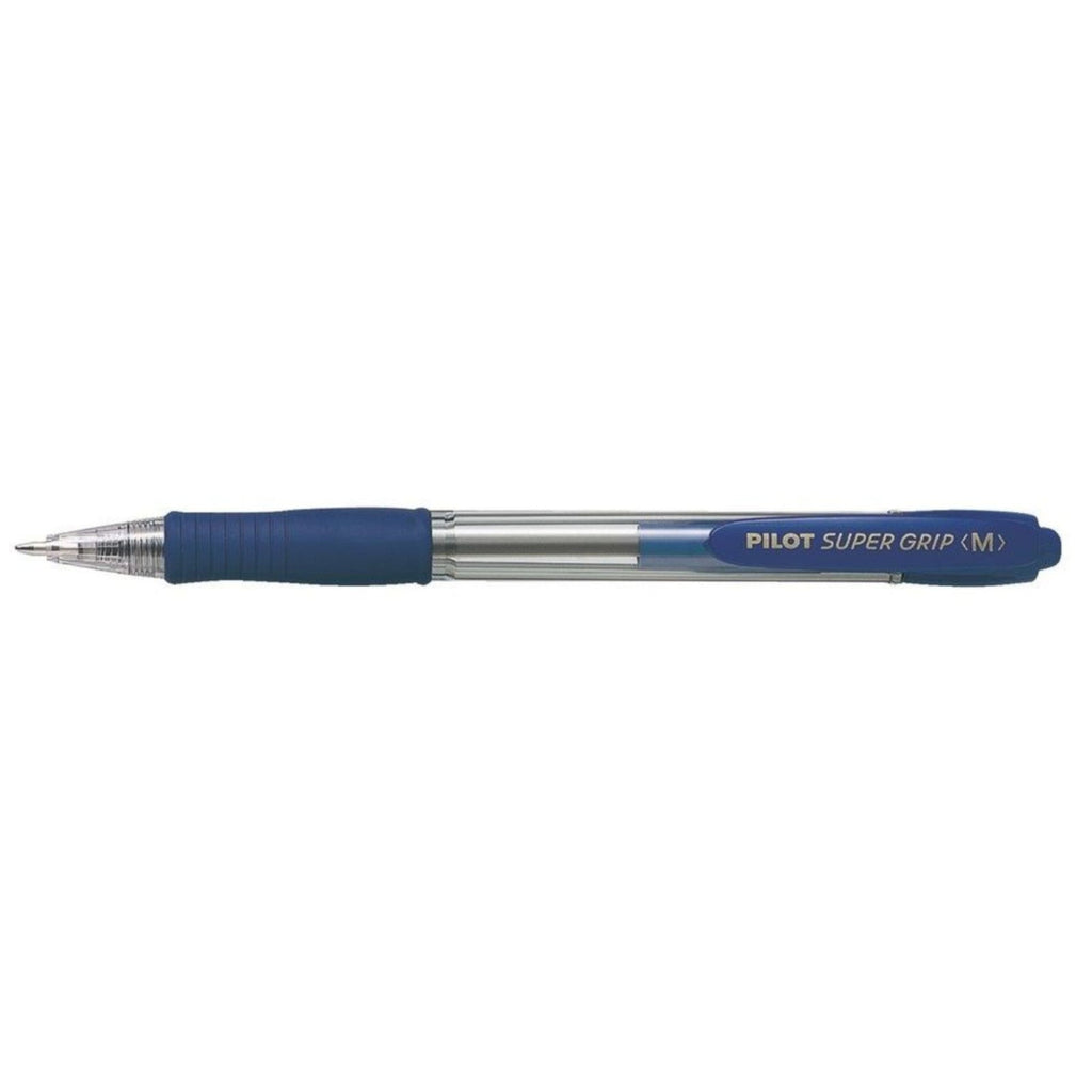 Pilot Super Grip Retractable Ball Point Pen | Medium 1.0mm - Blue