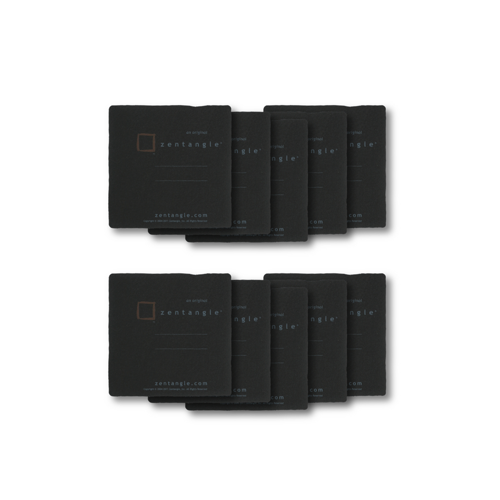 Sakura Zentangle Tile - 10pc Original Square Black