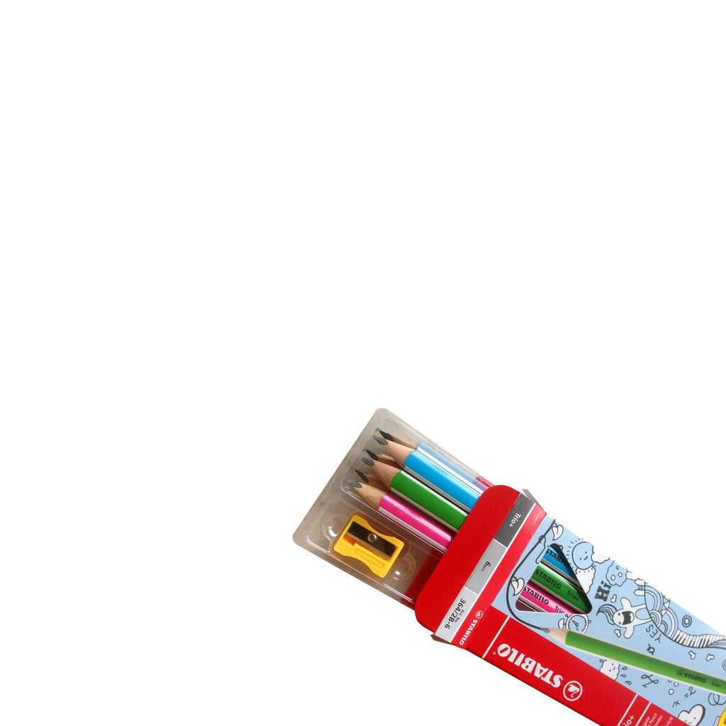 Stabilo Triangular Jumbo 2B Pencil Trio+ | Easy Grip | Children Friendly