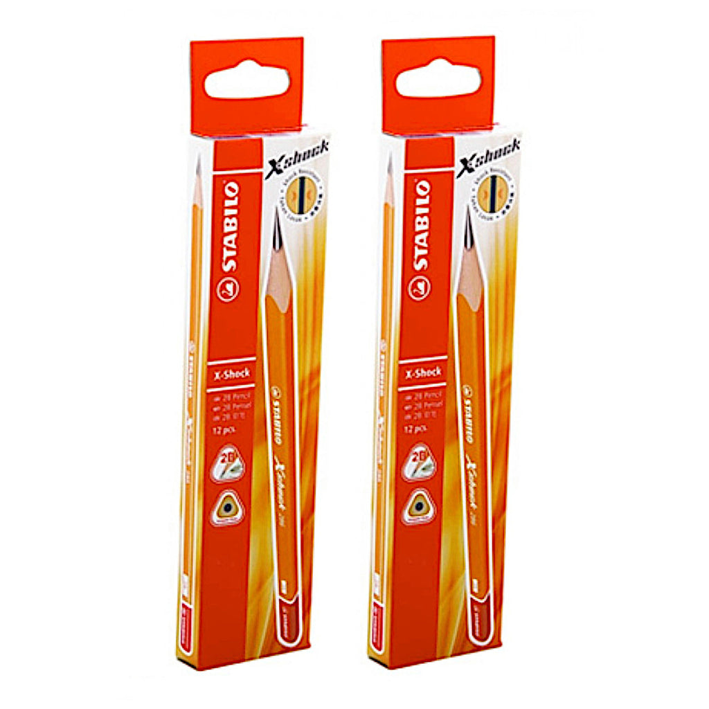 Stabilo X-Shock 2B Pencil - 12 Shock Resistant Pencils