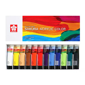 Sakura Acrylic Colour 20ML - 12 Colours
