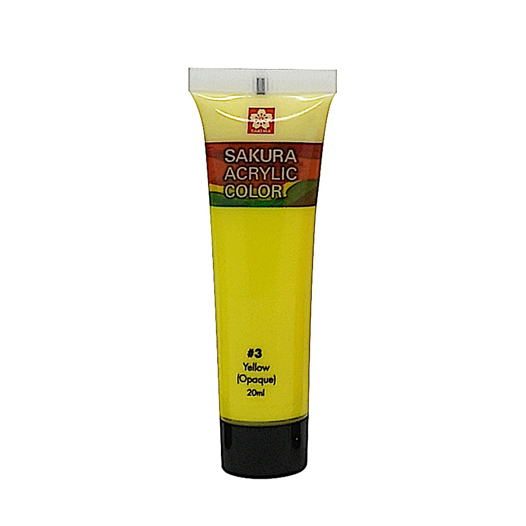Sakura 20ml Acrylic Colour Paint | #3 Yellow