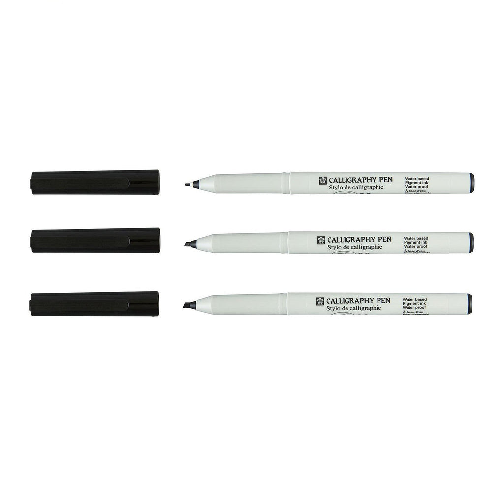 Sakura Arabic Calligraphy Pen | Black Pigment Ink  | Set of 3 Size