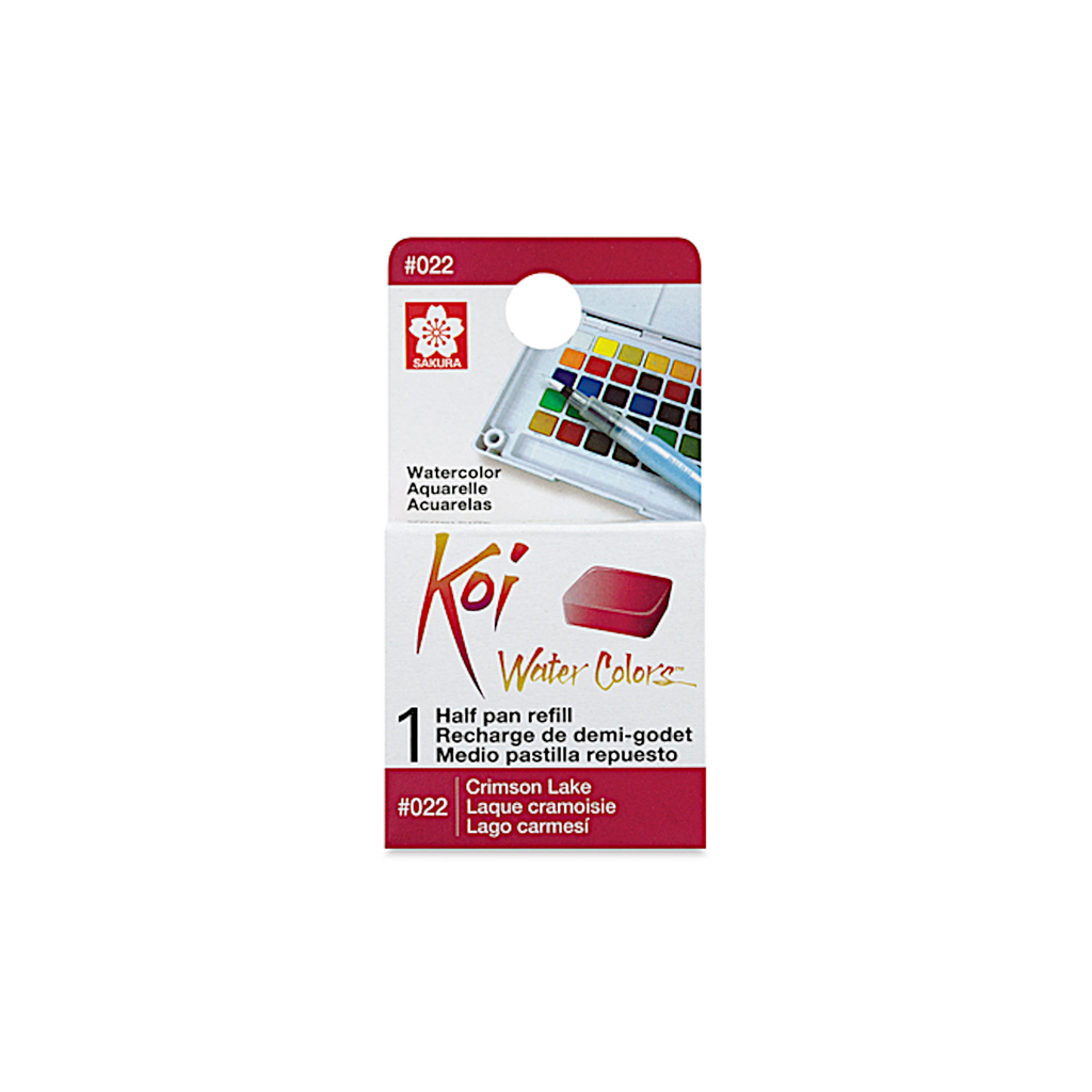 Sakura Koi Water Colours Half Pan Refill - #022 Crimson Lake