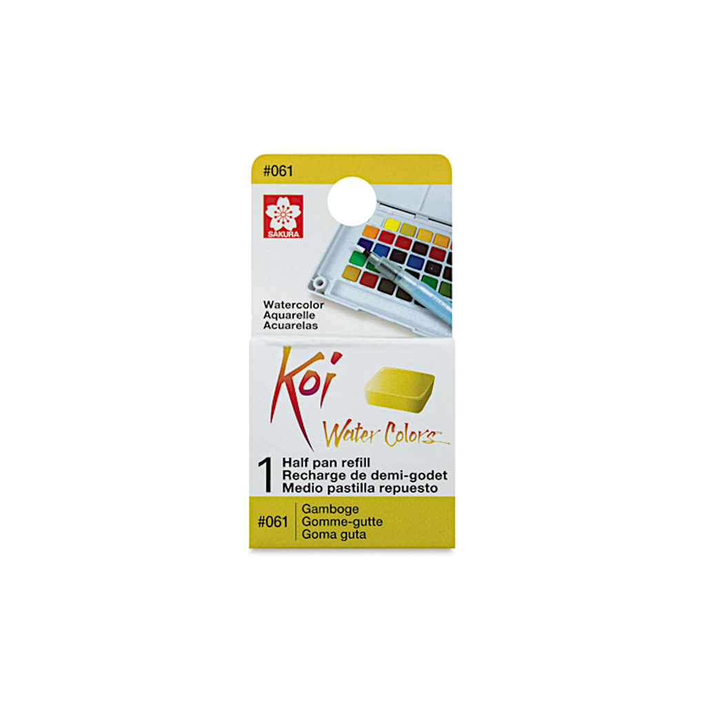 Sakura Koi Water Colours Half Pan Refill - #061 Gamboge