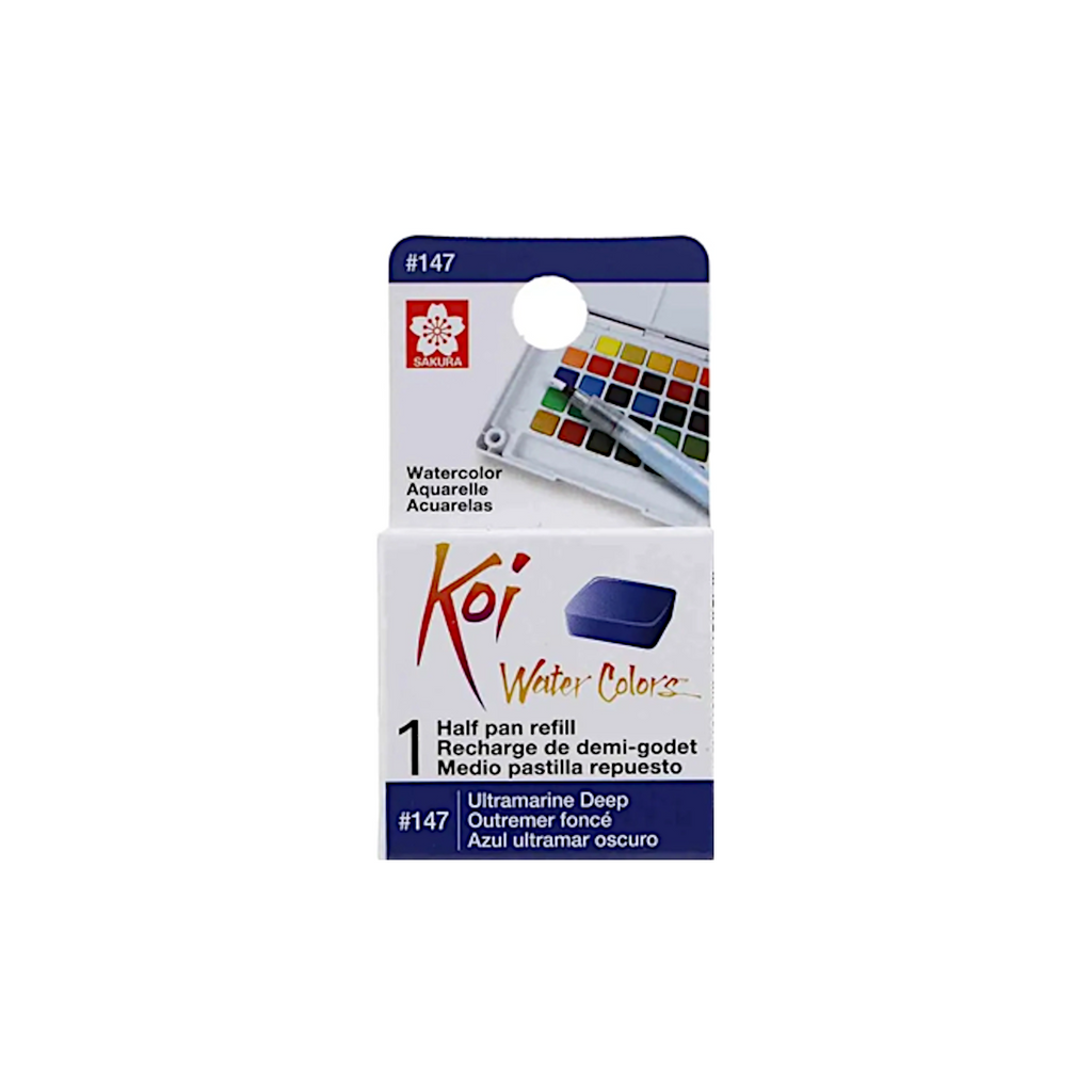 Sakura Koi Water Colours Half Pan Refill - #147 Ultramarine Deep