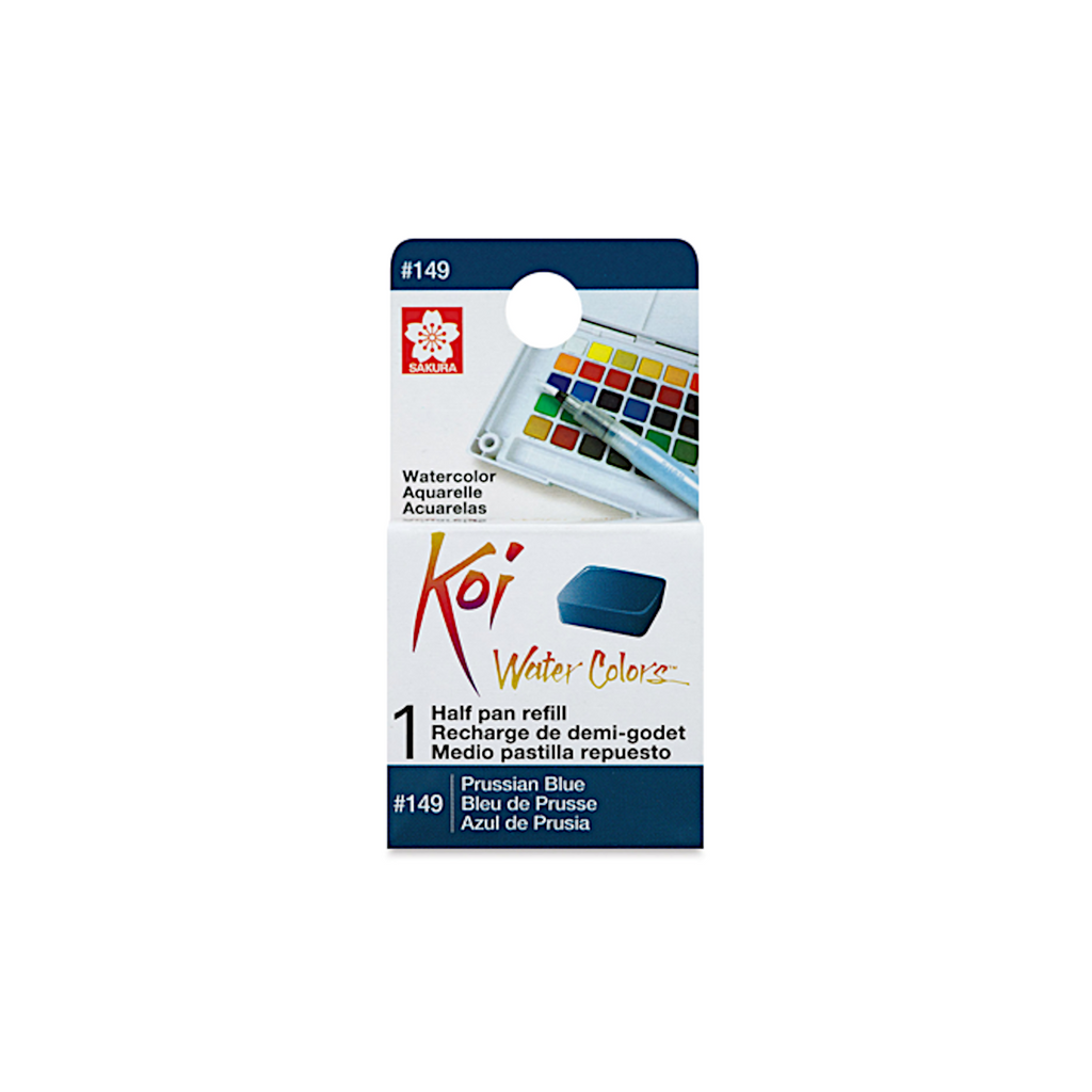 Sakura Koi Water Colours Half Pan Refill - #149 Prussian Blue