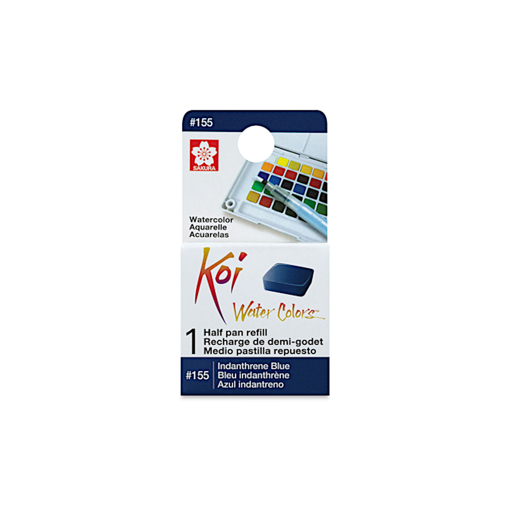 Sakura Koi Water Colours Half Pan Refill - #155 Indanthrene Blue