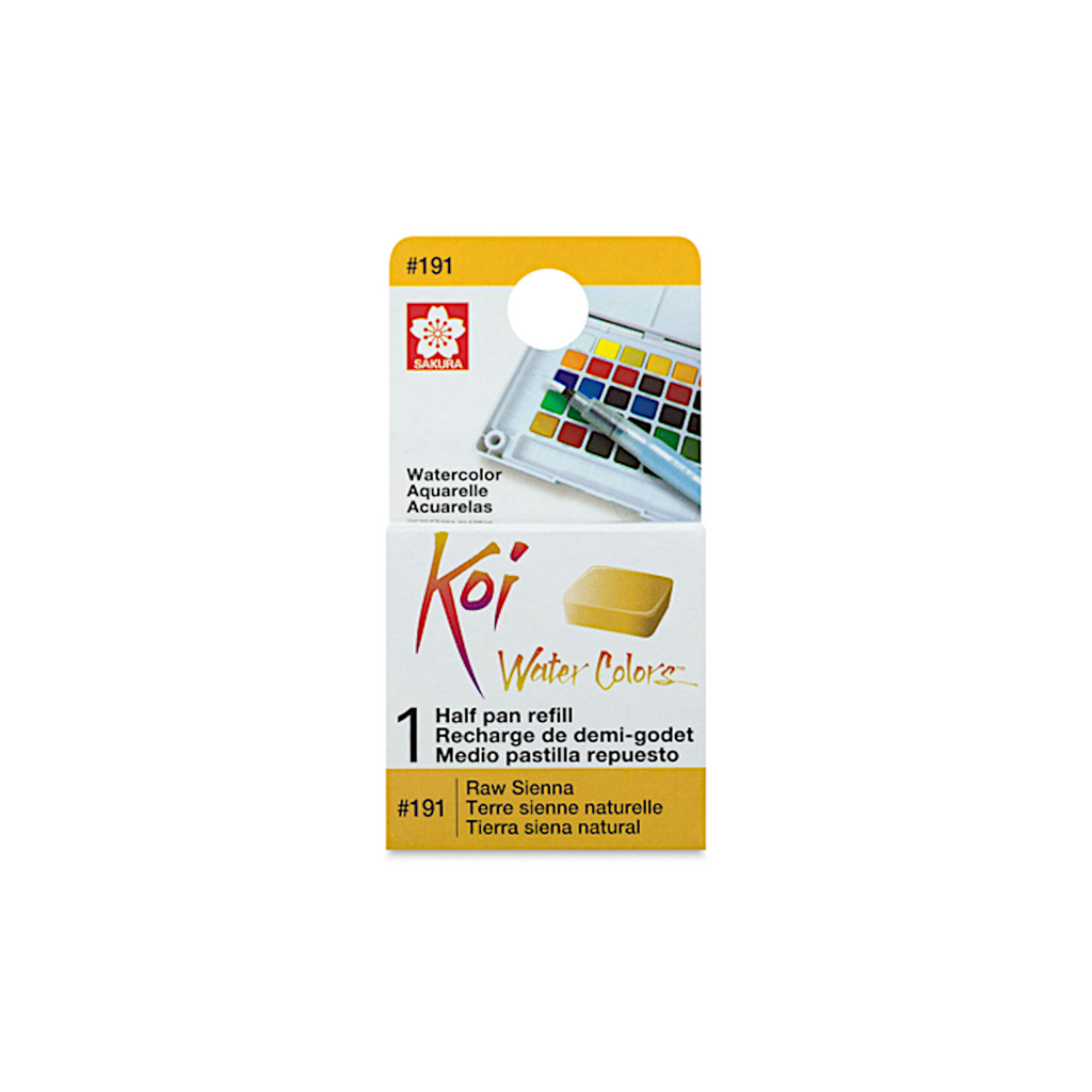 Sakura Koi Water Colours Half Pan Refill - #191 Raw Sienna