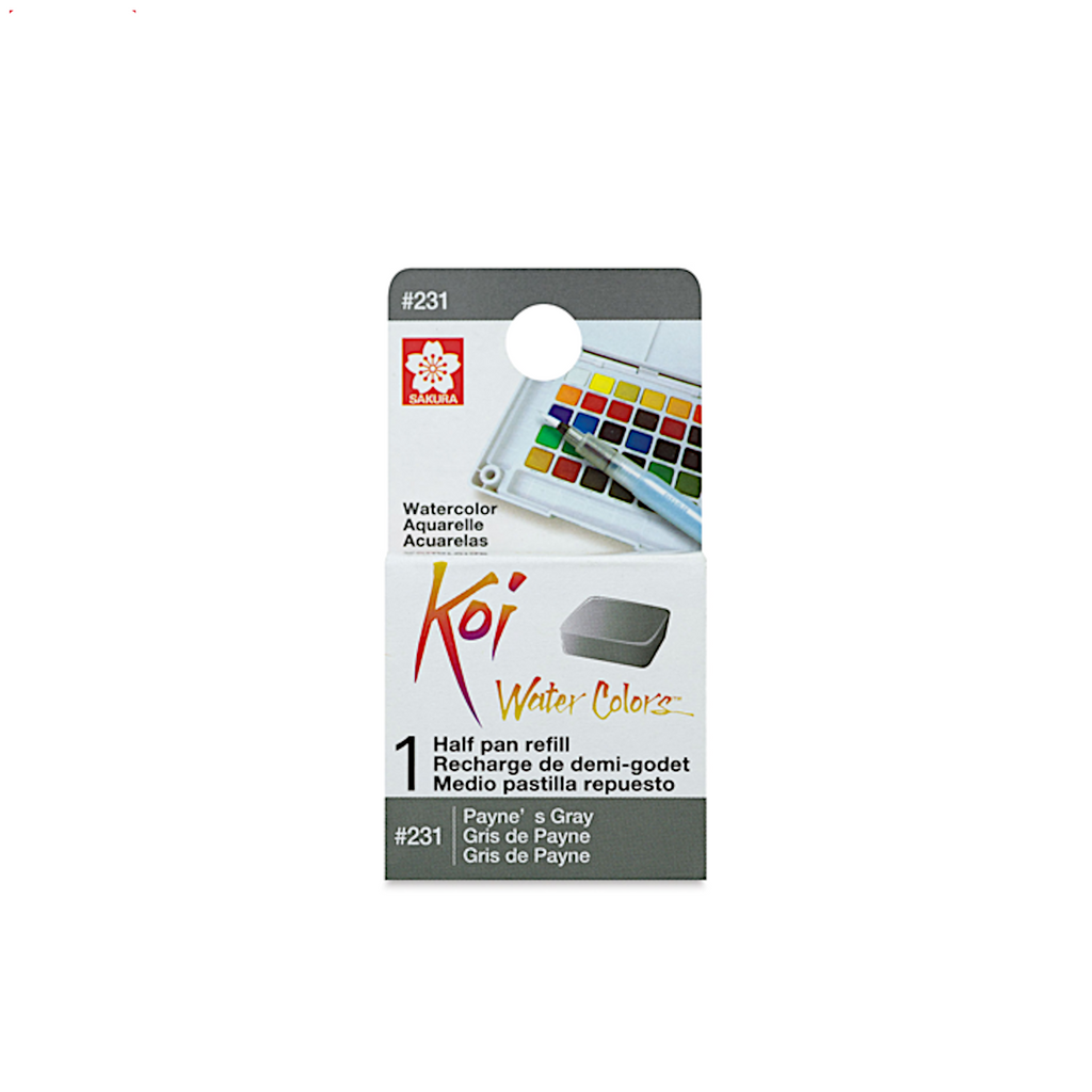 Sakura Koi Water Colours Half Pan Refill - #231 Payne Gray