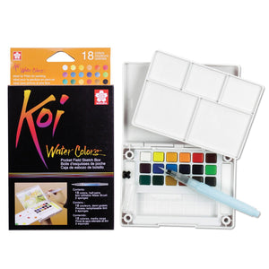 Sakura Koi Watercolour Pocket Field Sketch Box | 18 Colours