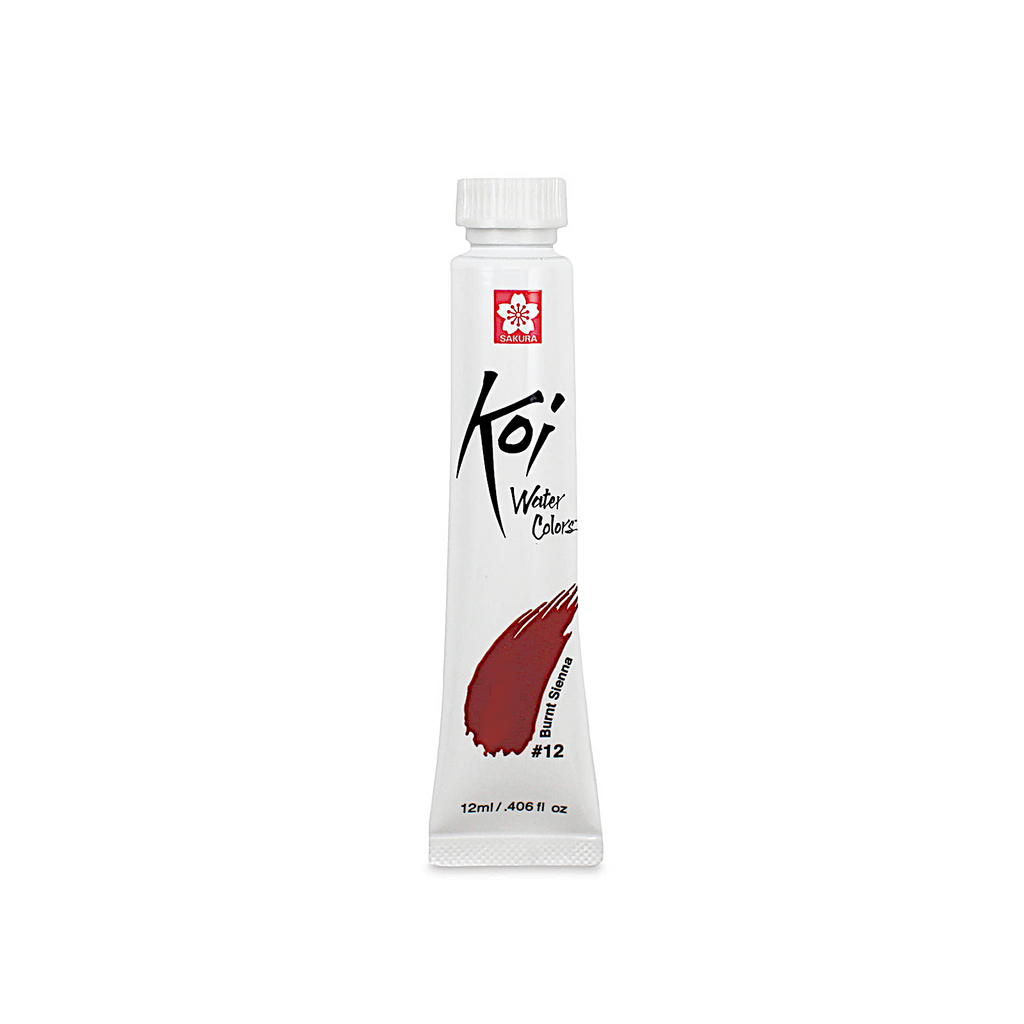 Sakura Koi Water Colours 12ml Tube | Burnt Sienna (#12)