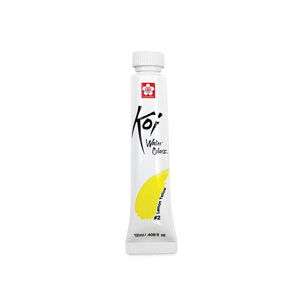 Sakura Koi Water Colours 12ml Tube | Lemon Yellow (#2)