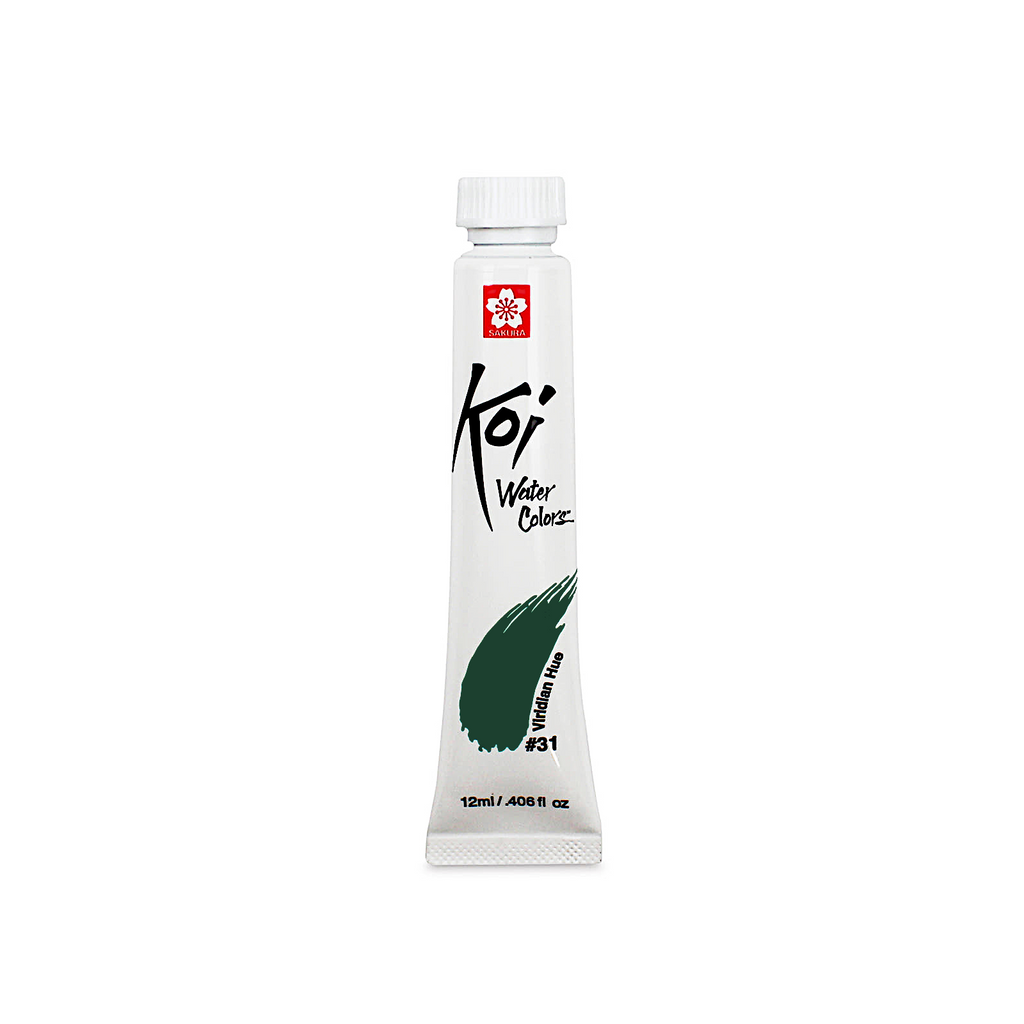 Sakura Koi Water Colours 12ml Tube | Viridian Hue (#31)