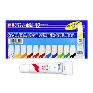 Sakura Mat Water Colour 5ml - 12 Colours