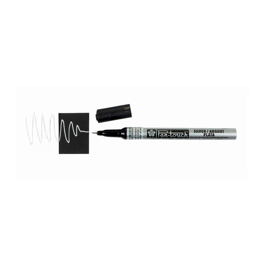 Sakura Pen-Touch Extra Fine 0.7mm Marker - Silver