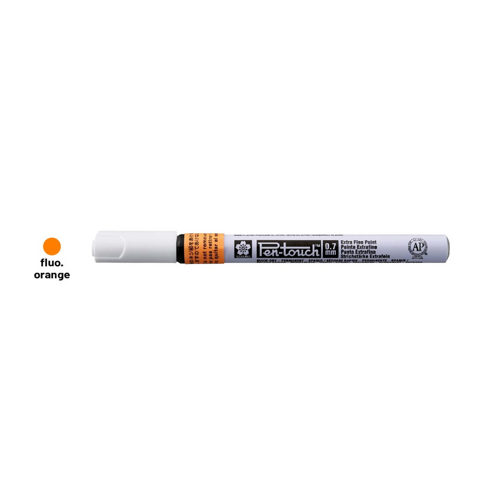 Sakura Pen-Touch Fluorescent Colour Marker | Extra Fine 0.7mm | Orange