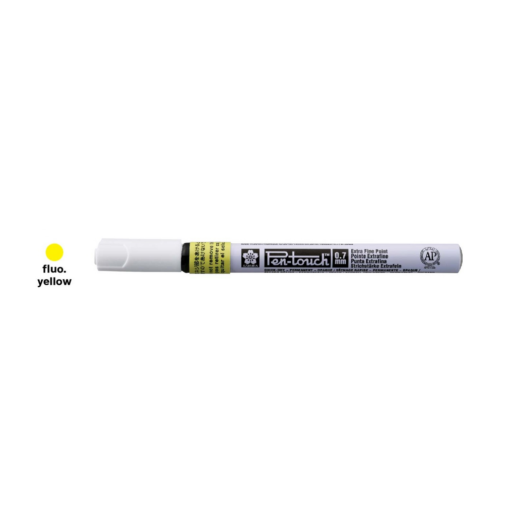Sakura Pen-Touch Fluorescent Colour Marker | Extra Fine 0.7mm | Yellow