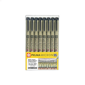 Sakura Pigma Micron 05 Pen | Pack of 8 Colour Set