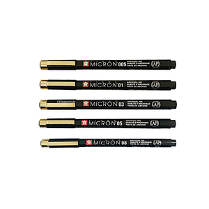 Limited Edition! Sakura Pigma Micron Black Barrel | Pack of 5