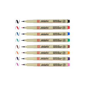 Sakura Pigma Brush Set | Pack of 8 Colour Pens
