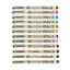Sakura Pigma Micron + Brush | 9 Micron01 + Micron05 + Micron08 + Brush | Set of 12 Pens