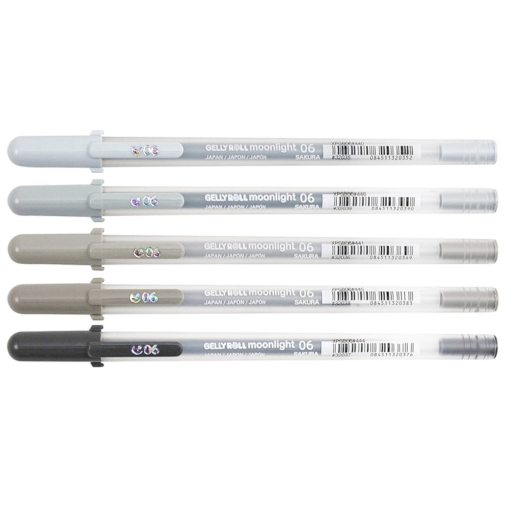 Sakura Gelly Roll | Moonlight 06 Grayish | Pack of 5 Pens