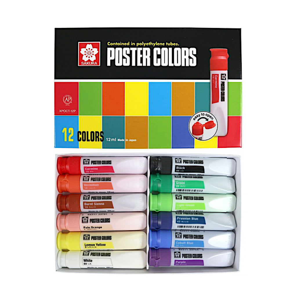 Sakura Poster Colour 12ml - 12 Colour Set