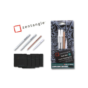 Sakura Zentangle Black Tile-Tool Set B