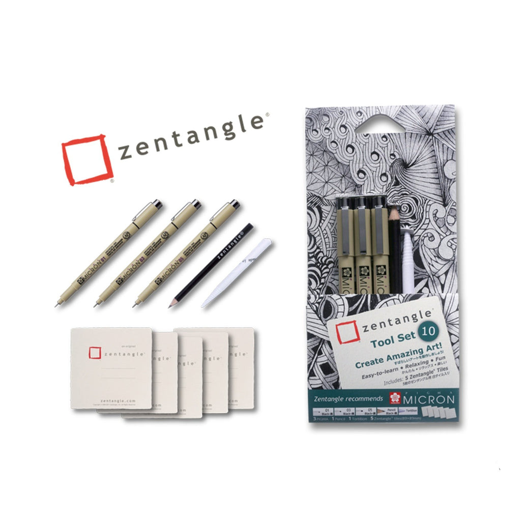 Sakura Zentangle White Tile-Tool Set A