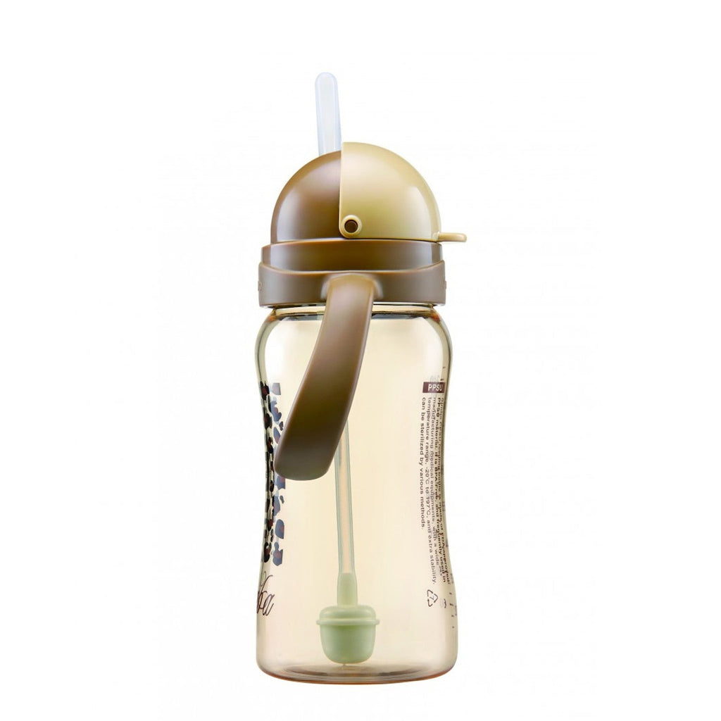 Simba PPSU Training Cup Straw Bottle | Brown Leopard